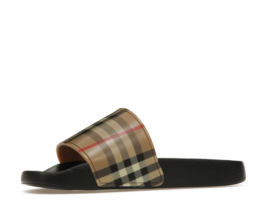 Sandales Burberry à carreaux beige (Femme)