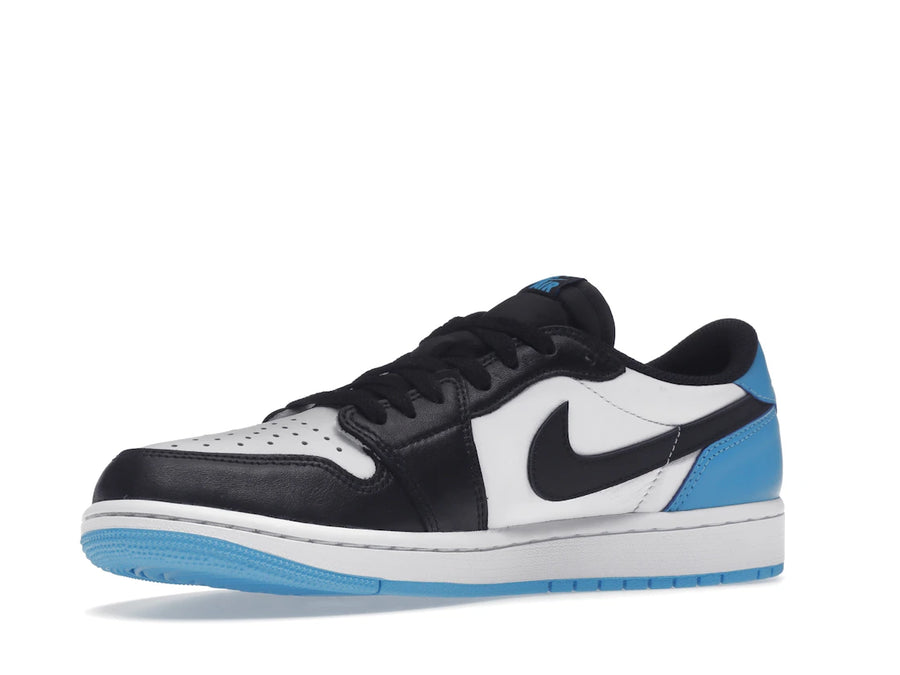 Jordan 1 Retro Low OG Noir Bleu Poudre Foncé