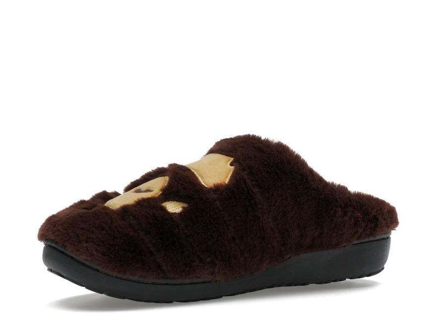 A Bathing Ape Ape Head Puffer Sandals Subu Brown