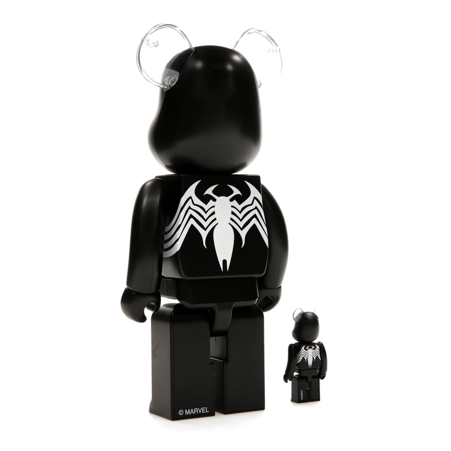 Ensemble Bearbrick x Marvel Spider-Man Costume Noir 100 % et 400 %