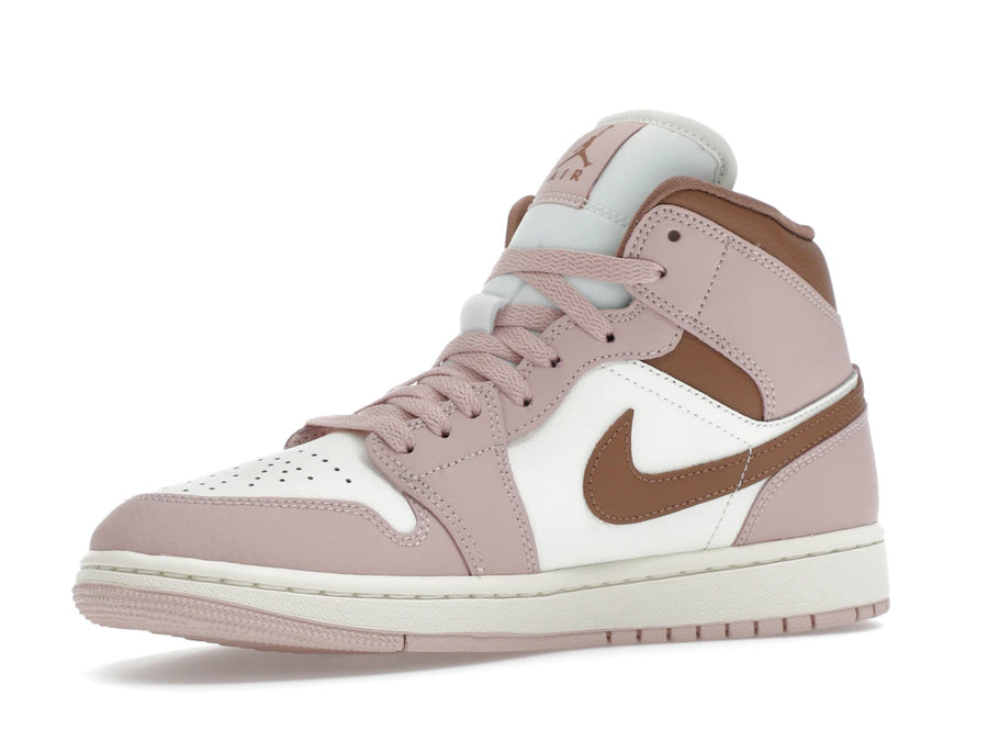 Jordan 1 Mid Rose Oxford Marron (Femme)