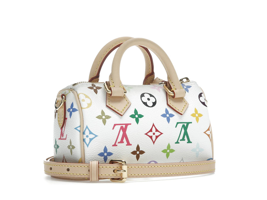 Louis Vuitton x Takashi Murakami Nano Speedy Blanc Multicolore