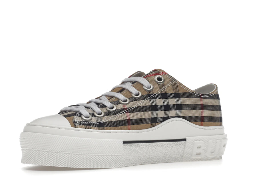 Burberry Vintage Check Cotton Sneakers Archive Beige White (Women's)