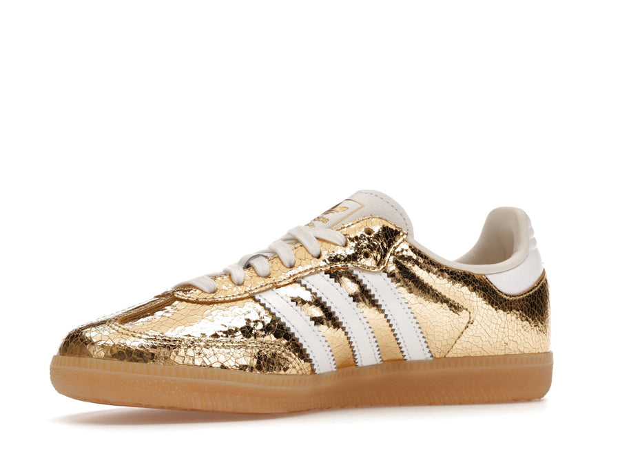 adidas Samba OG Gold Metallic Cracked Leather (Femme)