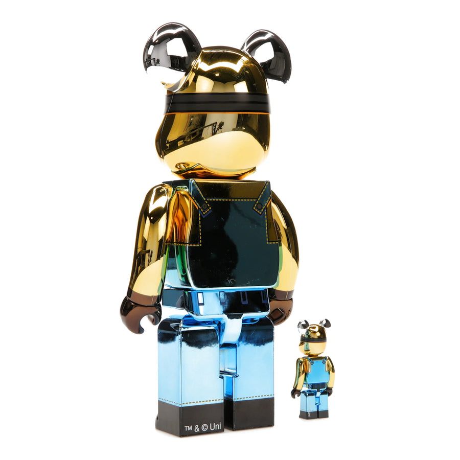Bearbrick DAVE 100% &amp; 400% Set CHROME Ver.