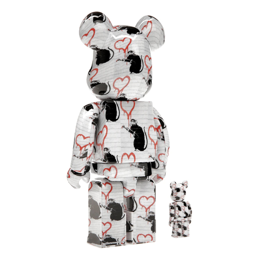 Ensemble Bearbrick Love Rat 100 % et 400 %