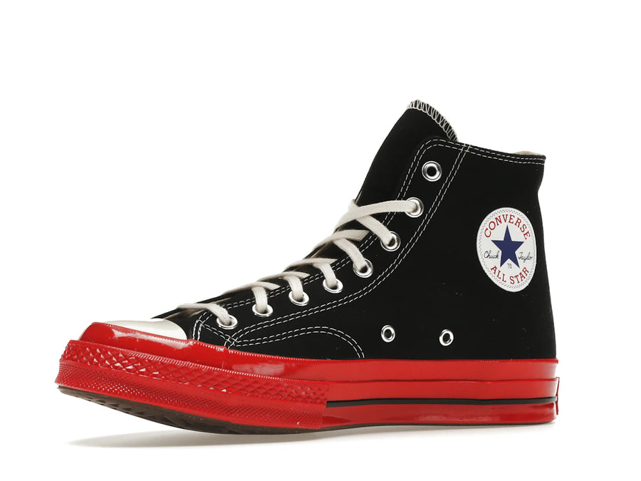 Converse Chuck Taylor All Star 70 Hi Comme des Garçons PLAY Semelle intermédiaire noire et rouge