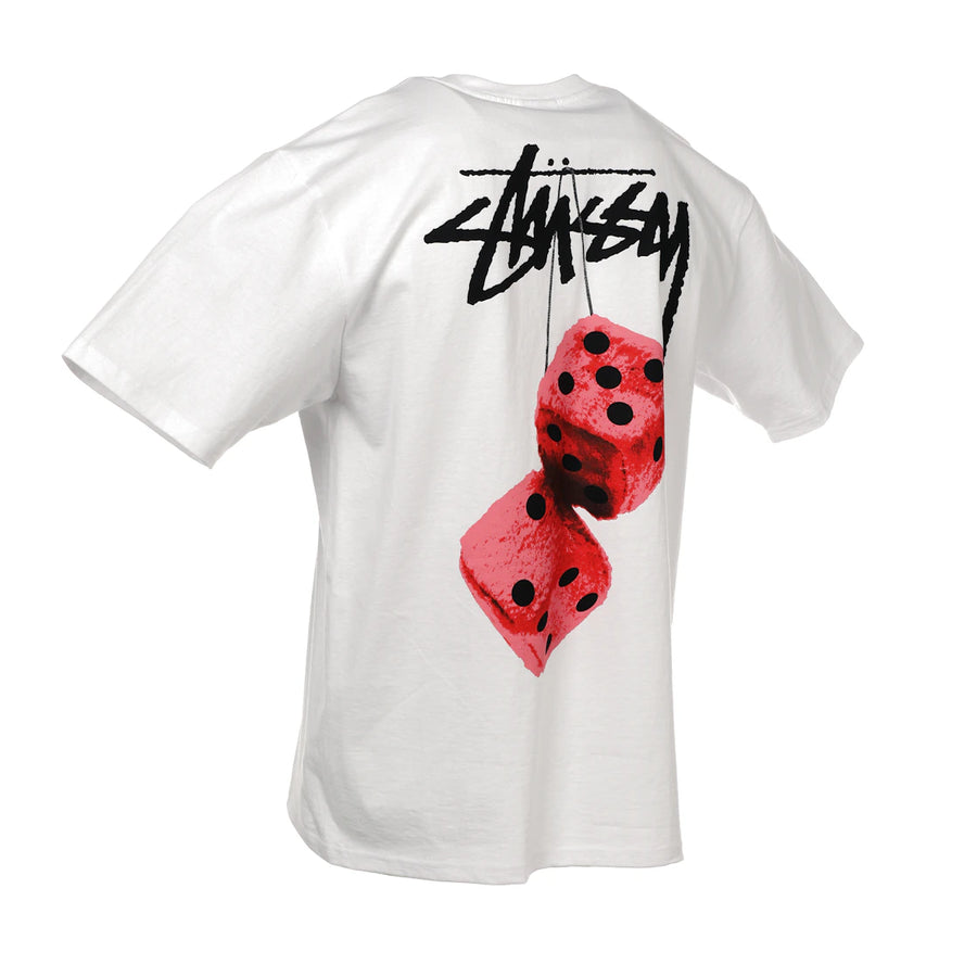 T-shirt Stussy Fuzzy Dice blanc