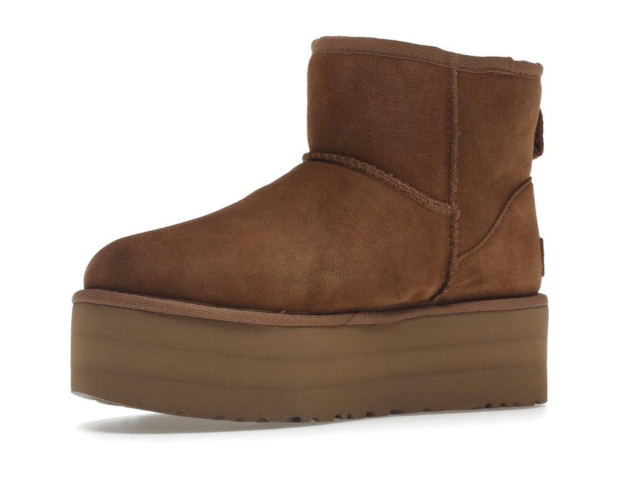 Bottes UGG Classic Mini Platform couleur châtaigne (Femme)