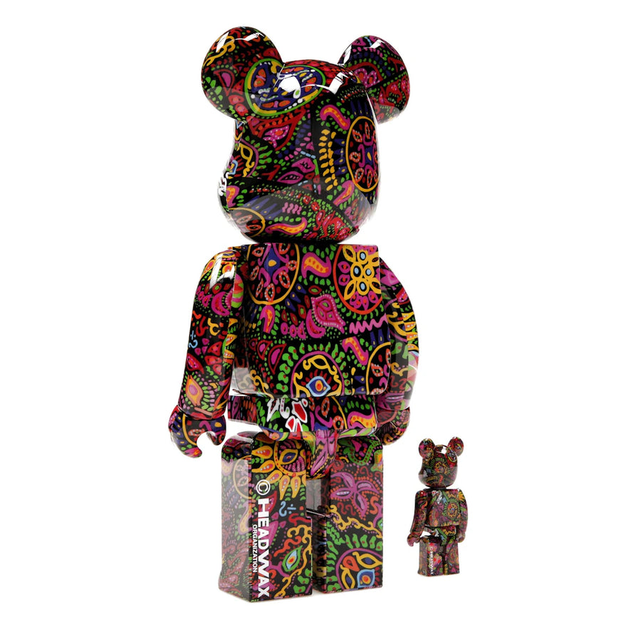 Ensemble Bearbrick Psychedelic Paisley 100 % et 400 %