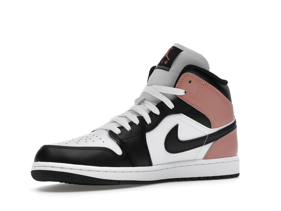 Jordan 1 Mid Blanc Rouille Rose Noir