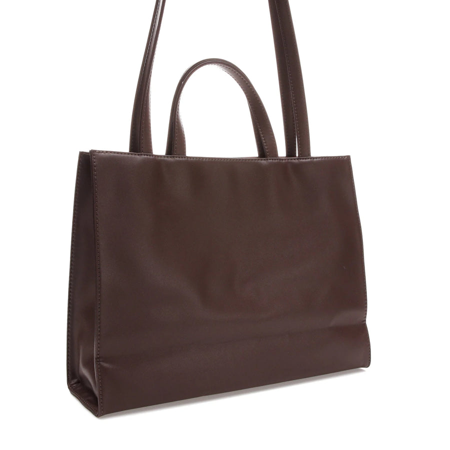 Sac à provisions Telfar, format moyen, couleur chocolat