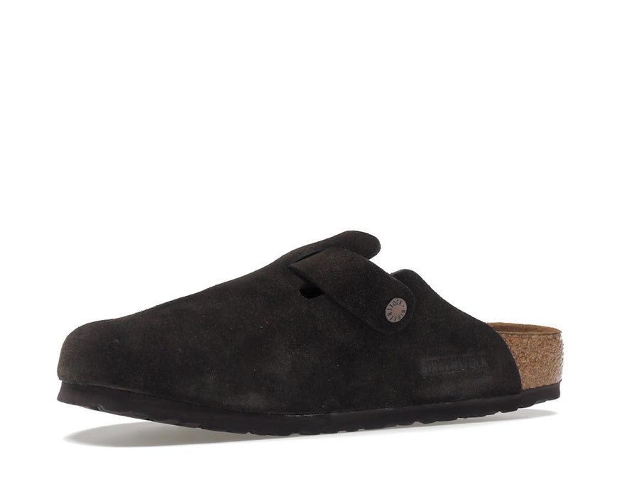 Birkenstock Boston à semelle souple en daim moka
