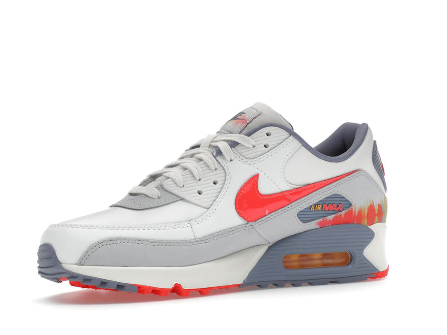 Nike Air Max 90 Premium Summit White Ashen Slate Pure Platinum Bright Crimson