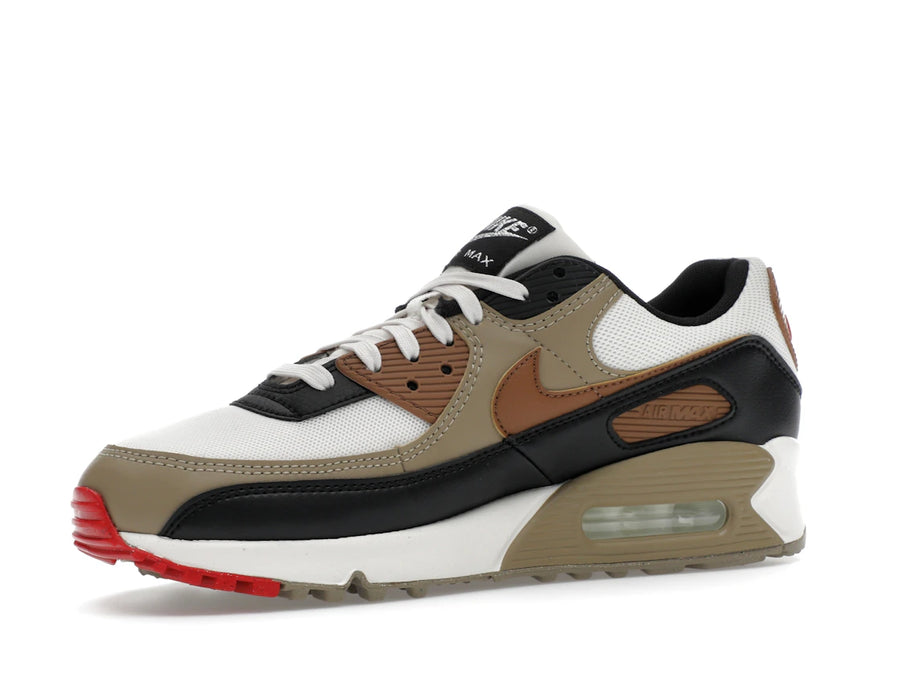 Nike Air Max 90 Phantom Black Fire Red Light British Tan (Women's)