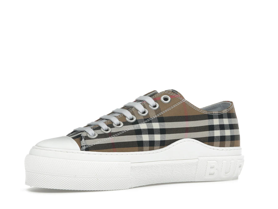 Baskets basses Burberry à motif House Check, marron taupe