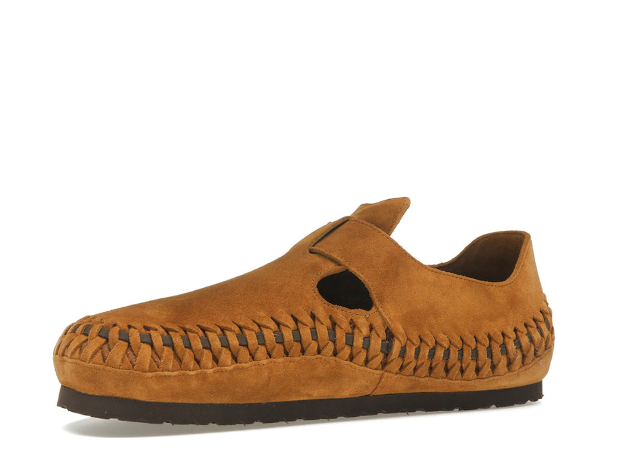 Birkenstock London en peau lainée tressée Kith Mink