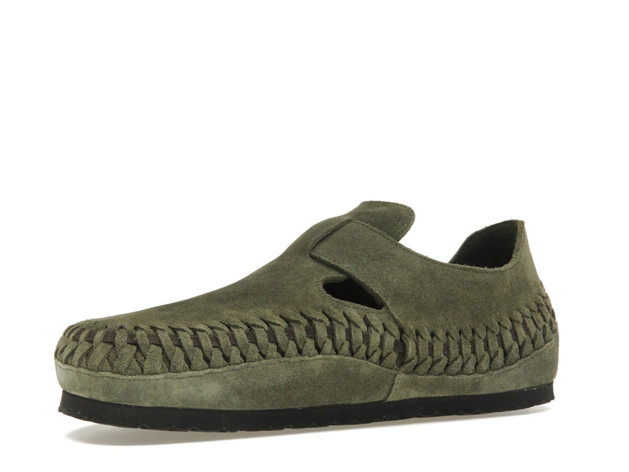 Birkenstock London Braided Shearling Kith Olive Night