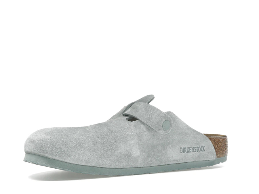 Birkenstock Boston en daim couleur sauge pure