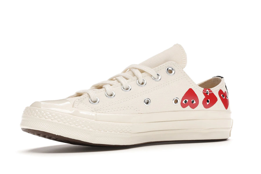 Converse Chuck Taylor All Star 70 Ox Comme des Garçons PLAY Multi-Cœurs Blanc