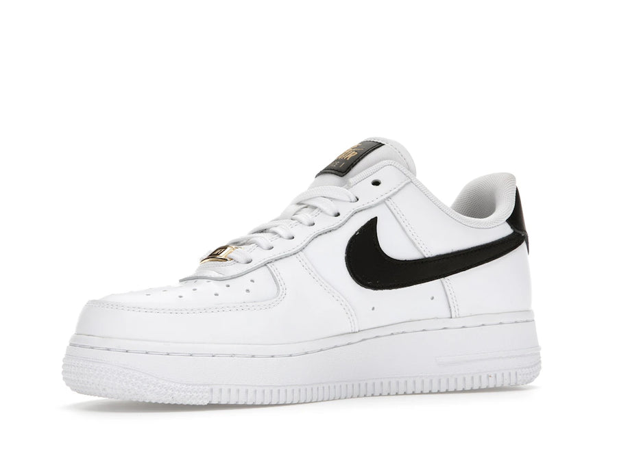 Nike Air Force 1 Low '07 Essential White Black Gold Mini Swoosh (Women's)