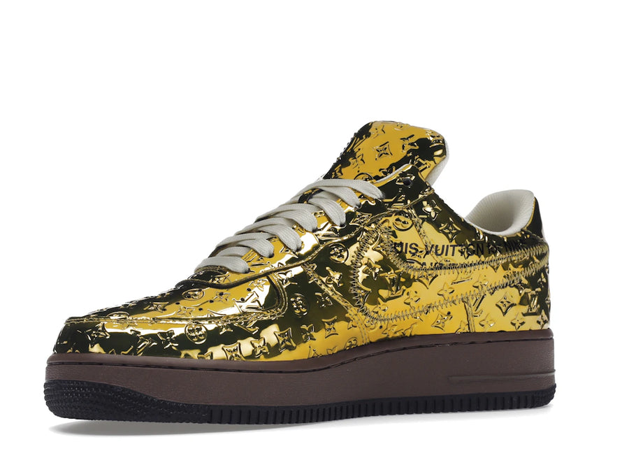 Louis Vuitton Nike Air Force 1 Low By Virgil Abloh Metallic Gold
