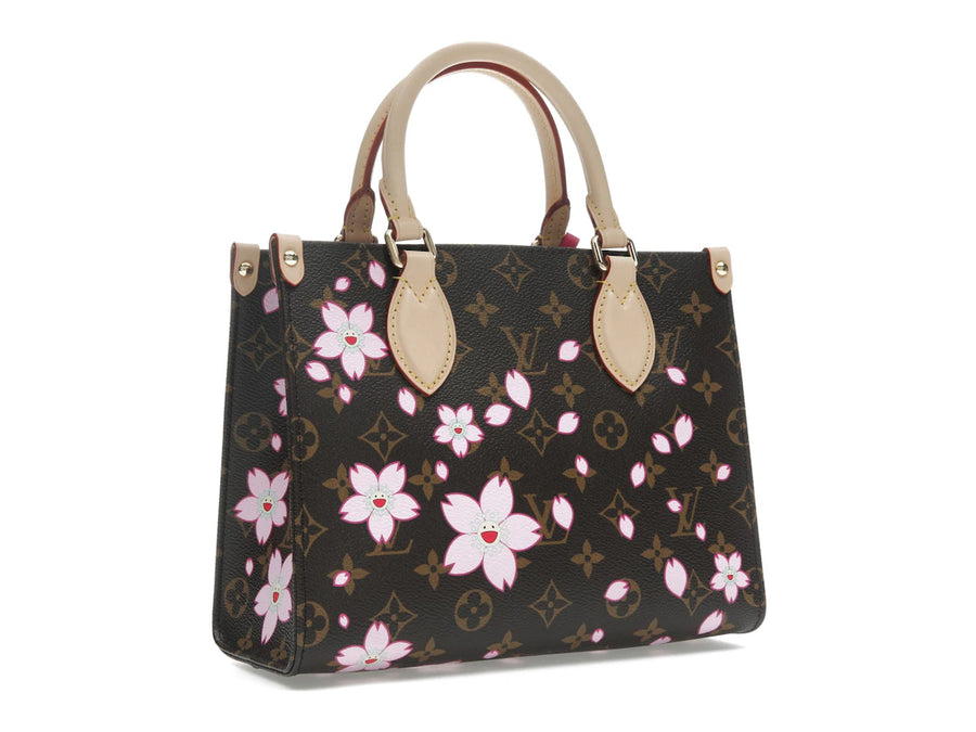 Louis Vuitton x Takashi Murakami OnTheGo PM Sakura Brown