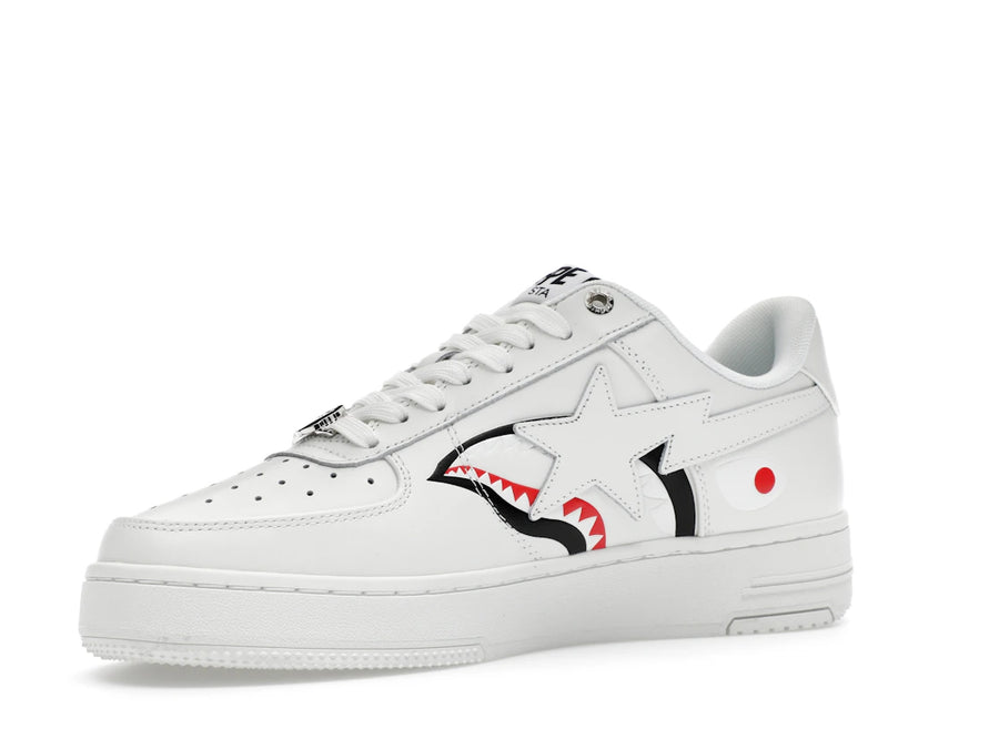 A Bathing Ape Bape Sta Low Shark Pack White