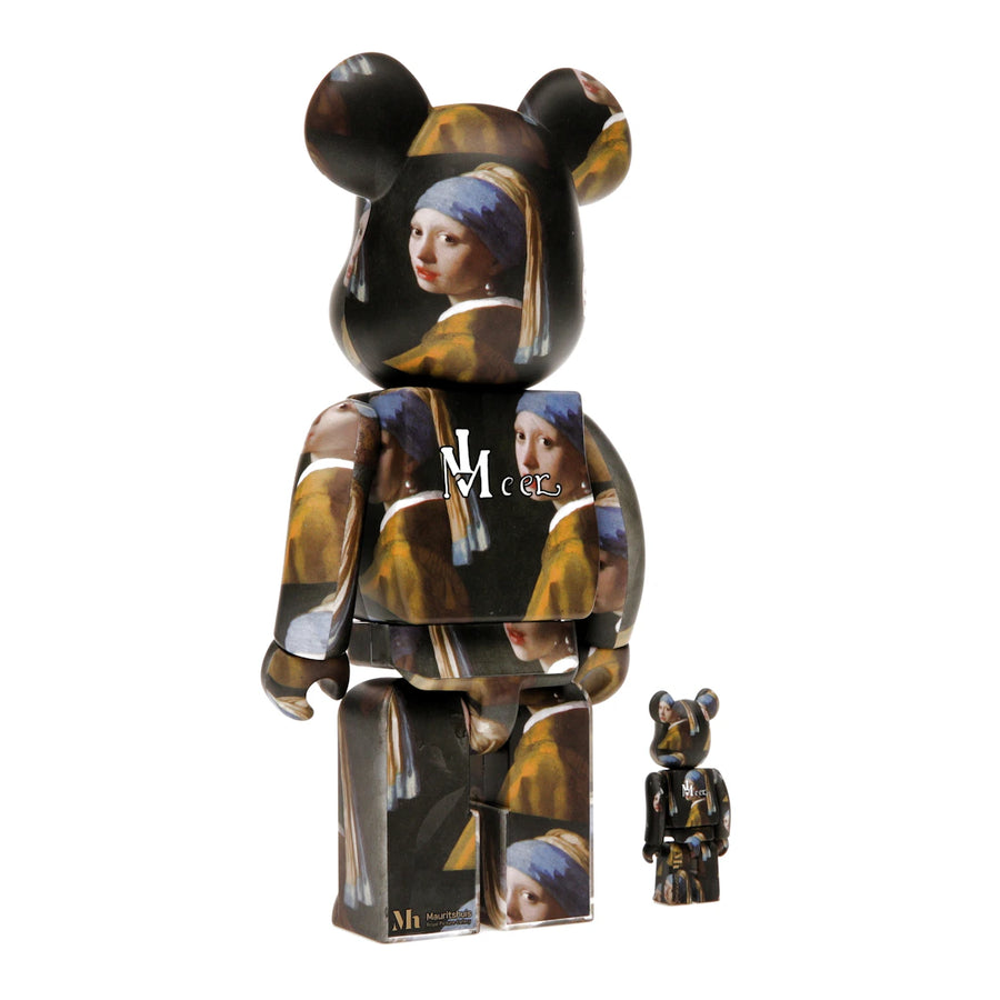 Bearbrick Johannes Vermeer (Girl with a Pearl Earring) 100% & 400% Set