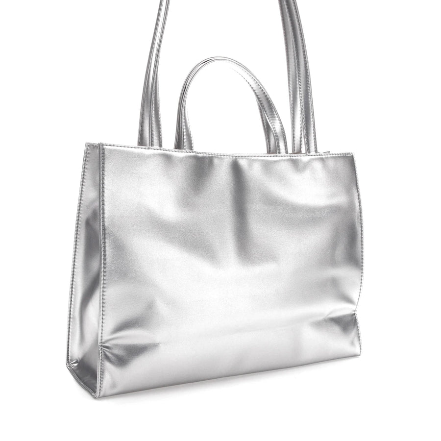 Telfar Shopping Bag Medium Silver