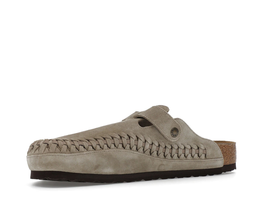 Birkenstock Boston en daim tressé Kith Taupe