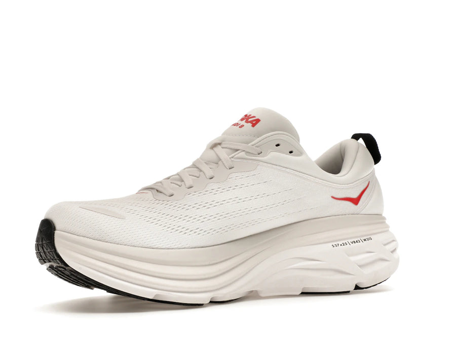 Hoka One One Bondi 8 Blanc Vermillon