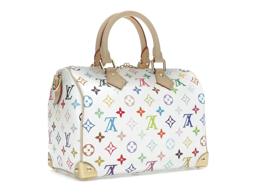 Louis Vuitton x Takashi Murakami Speedy Bandoulière 25 Blanc Multicolore