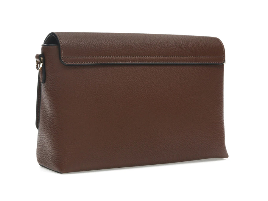 Sac bandoulière Burberry Vintage Check and Leather Note, couleur fauve