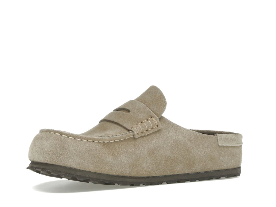 Birkenstock Naples en cuir suédé taupe