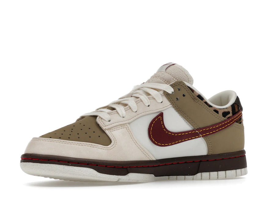 Nike Dunk Low Retro Kaki Rouge Équipe Blanc Perle (Femme)
