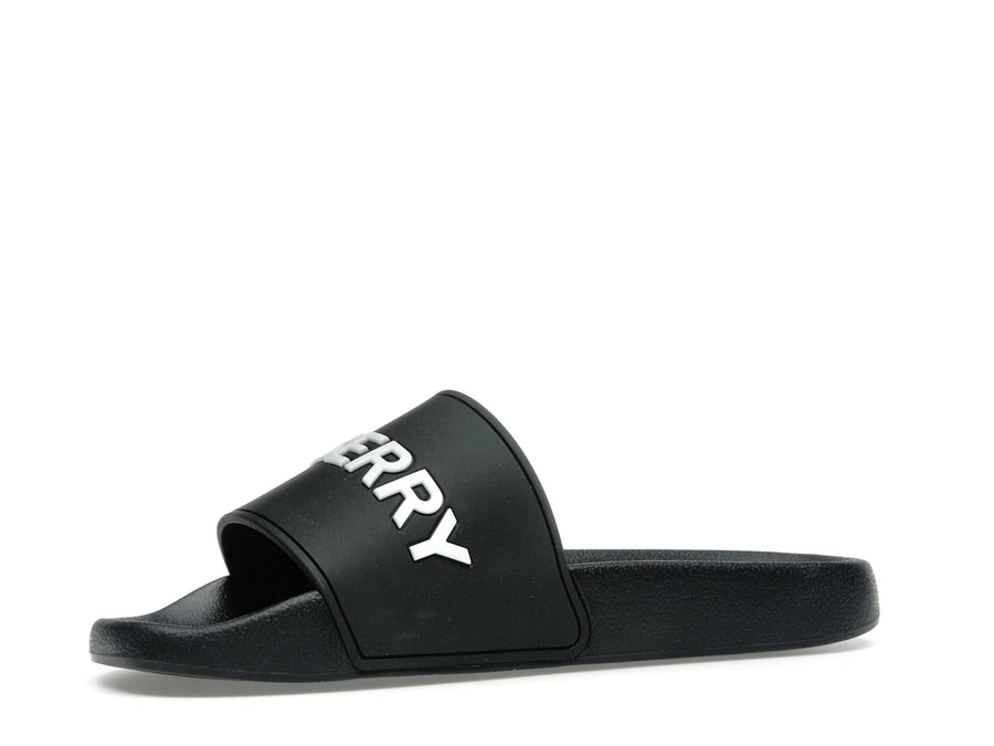 Burberry Logo Slides Black Optic White