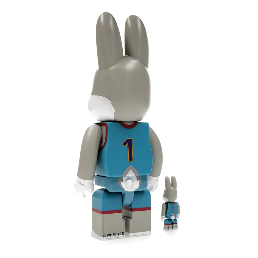 Bearbrick x Space Jam: A New Legacy Rabbrick Bugs Bunny 100% &amp; 400% Set Grey