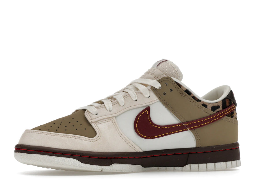 Nike Dunk Low Retro Kaki Rouge Équipe Blanc Perle (Femme)