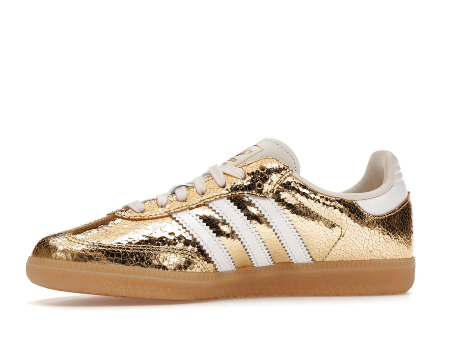 adidas Samba OG Gold Metallic Cracked Leather (Femme)