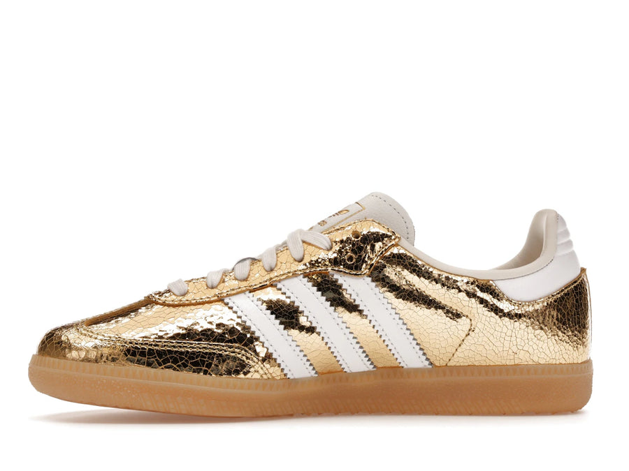 adidas Samba OG Gold Metallic Cracked Leather (Femme)