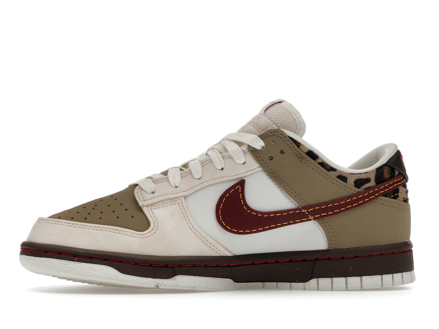 Nike Dunk Low Retro Kaki Rouge Équipe Blanc Perle (Femme)