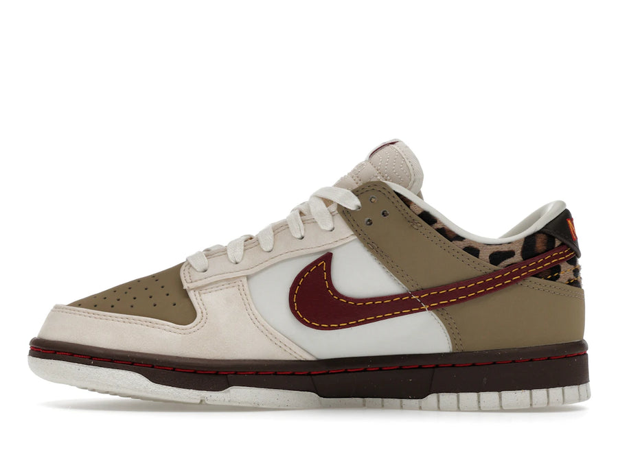 Nike Dunk Low Retro Kaki Rouge Équipe Blanc Perle (Femme)