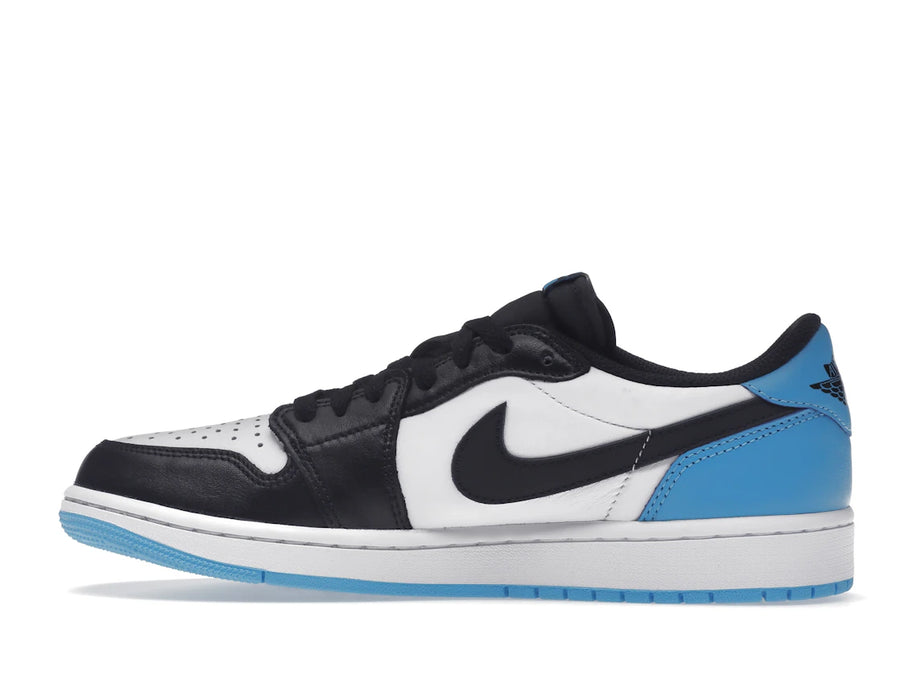 Jordan 1 Retro Low OG Noir Bleu Poudre Foncé