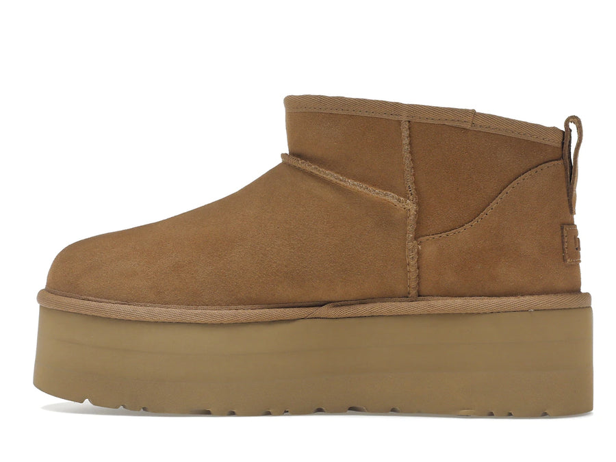 Bottes UGG Classic Ultra Mini Platform couleur châtaigne (Femme)