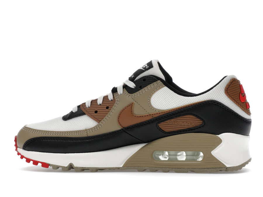 Nike Air Max 90 Phantom Black Fire Red Light British Tan (Women's)