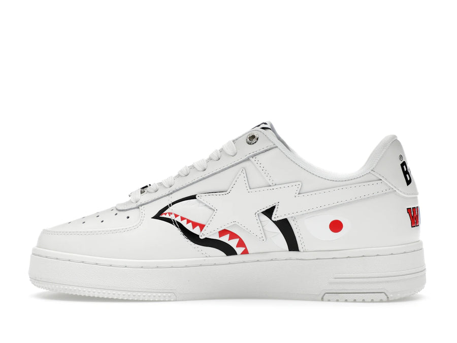 A Bathing Ape Bape Sta Low Shark Pack White