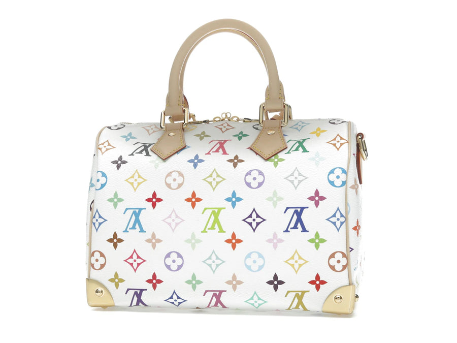 Louis Vuitton x Takashi Murakami Speedy Bandoulière 25 Blanc Multicolore