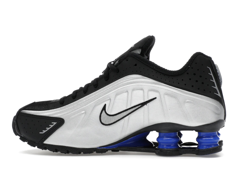 Nike Shox R4 Argent Métallisé Noir Bleu Racer (Femme)