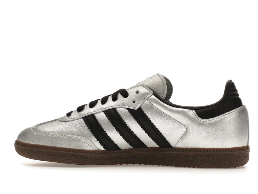 adidas Samba OG Argent Métallisé Noir Gomme (Femme)